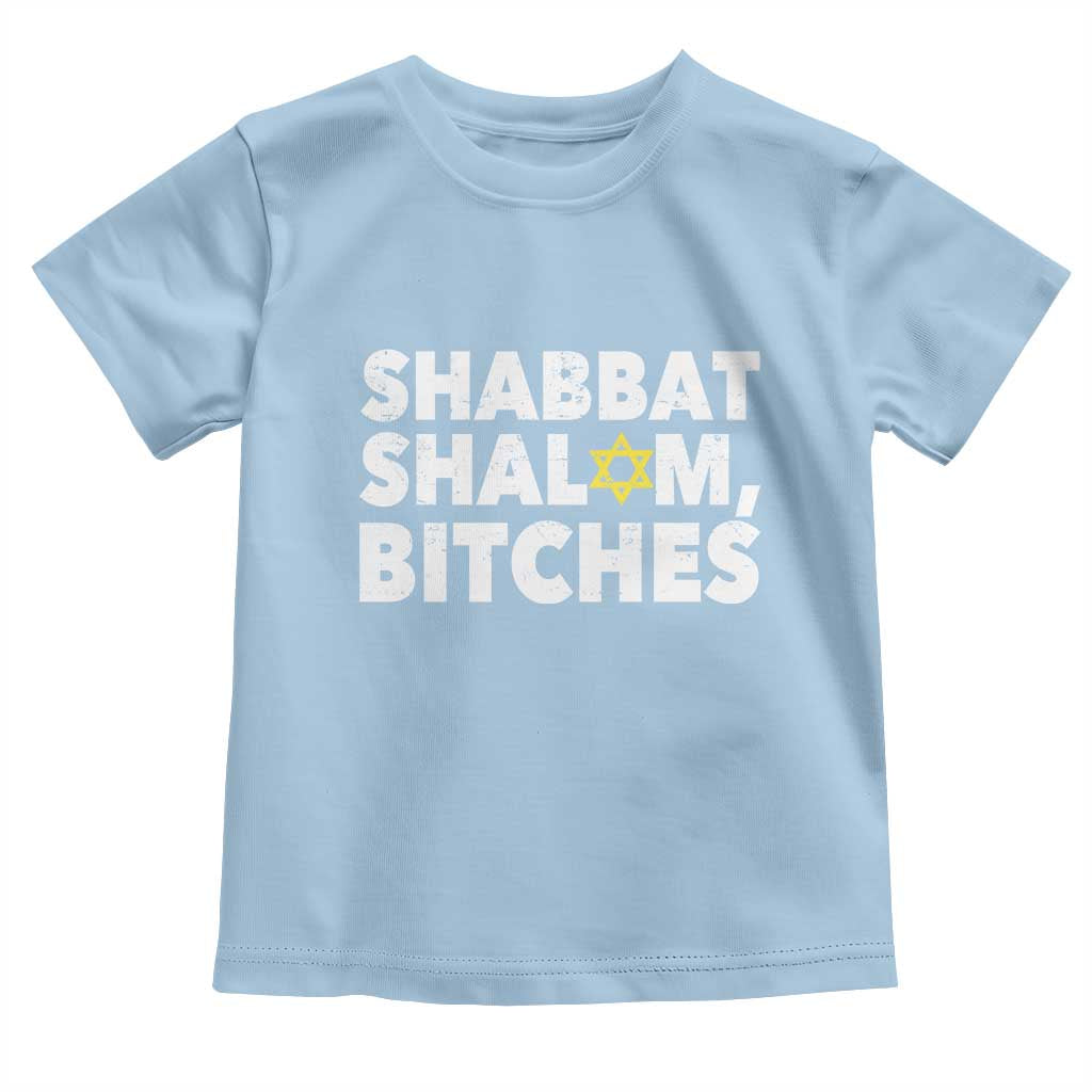 Funny Hanukkah Shabbat Shalom Bitches Toddler T Shirt Star Of David - Wonder Print Shop