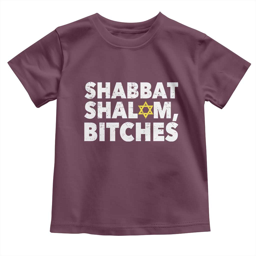 Funny Hanukkah Shabbat Shalom Bitches Toddler T Shirt Star Of David - Wonder Print Shop