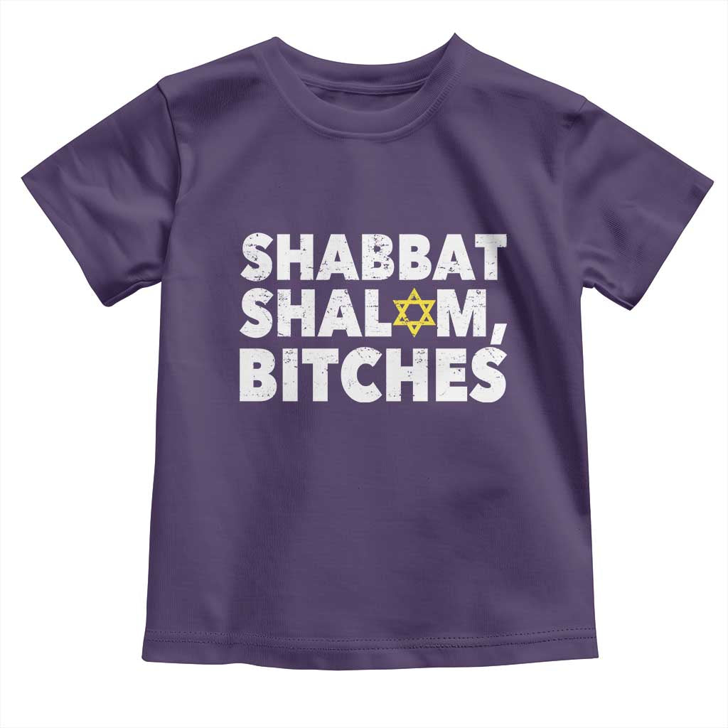 Funny Hanukkah Shabbat Shalom Bitches Toddler T Shirt Star Of David - Wonder Print Shop