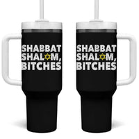 Funny Hanukkah Shabbat Shalom Bitches Tumbler With Handle Star Of David - Wonder Print Shop