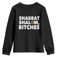 Funny Hanukkah Shabbat Shalom Bitches Youth Sweatshirt Star Of David - Wonder Print Shop