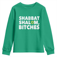 Funny Hanukkah Shabbat Shalom Bitches Youth Sweatshirt Star Of David - Wonder Print Shop