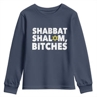Funny Hanukkah Shabbat Shalom Bitches Youth Sweatshirt Star Of David - Wonder Print Shop