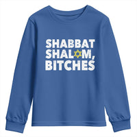 Funny Hanukkah Shabbat Shalom Bitches Youth Sweatshirt Star Of David - Wonder Print Shop