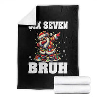 Funny Christmas 67 Six Seven Bruh Throw Blanket Dabbing Santa - Wonder Print Shop