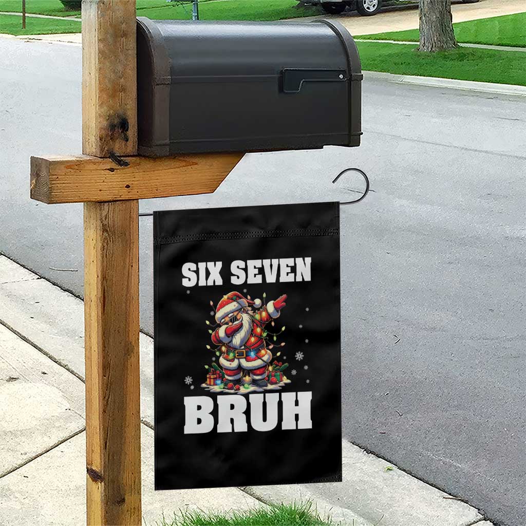 Funny Christmas 67 Six Seven Bruh Garden Flag Dabbing Santa - Wonder Print Shop