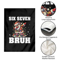 Funny Christmas 67 Six Seven Bruh Garden Flag Dabbing Santa - Wonder Print Shop