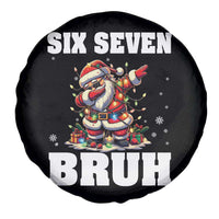 Funny Christmas 67 Six Seven Bruh Spare Tire Cover Dabbing Santa - Wonder Print Shop
