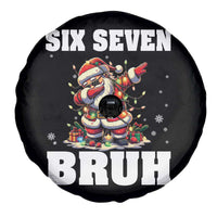 Funny Christmas 67 Six Seven Bruh Spare Tire Cover Dabbing Santa - Wonder Print Shop