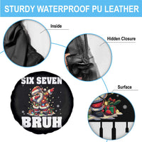 Funny Christmas 67 Six Seven Bruh Spare Tire Cover Dabbing Santa - Wonder Print Shop