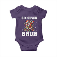 Funny Christmas 67 Six Seven Bruh Baby Onesie Dabbing Santa - Wonder Print Shop