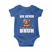 Funny Christmas 67 Six Seven Bruh Baby Onesie Dabbing Santa - Wonder Print Shop