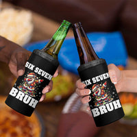 Funny Christmas 67 Six Seven Bruh 4 in 1 Can Cooler Tumbler Dabbing Santa - Wonder Print Shop
