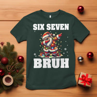 Funny Christmas 67 Six Seven Bruh T Shirt Dabbing Santa - Wonder Print Shop