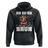 Funny Christmas 67 Six Seven Bruh Hoodie Dabbing Santa - Wonder Print Shop