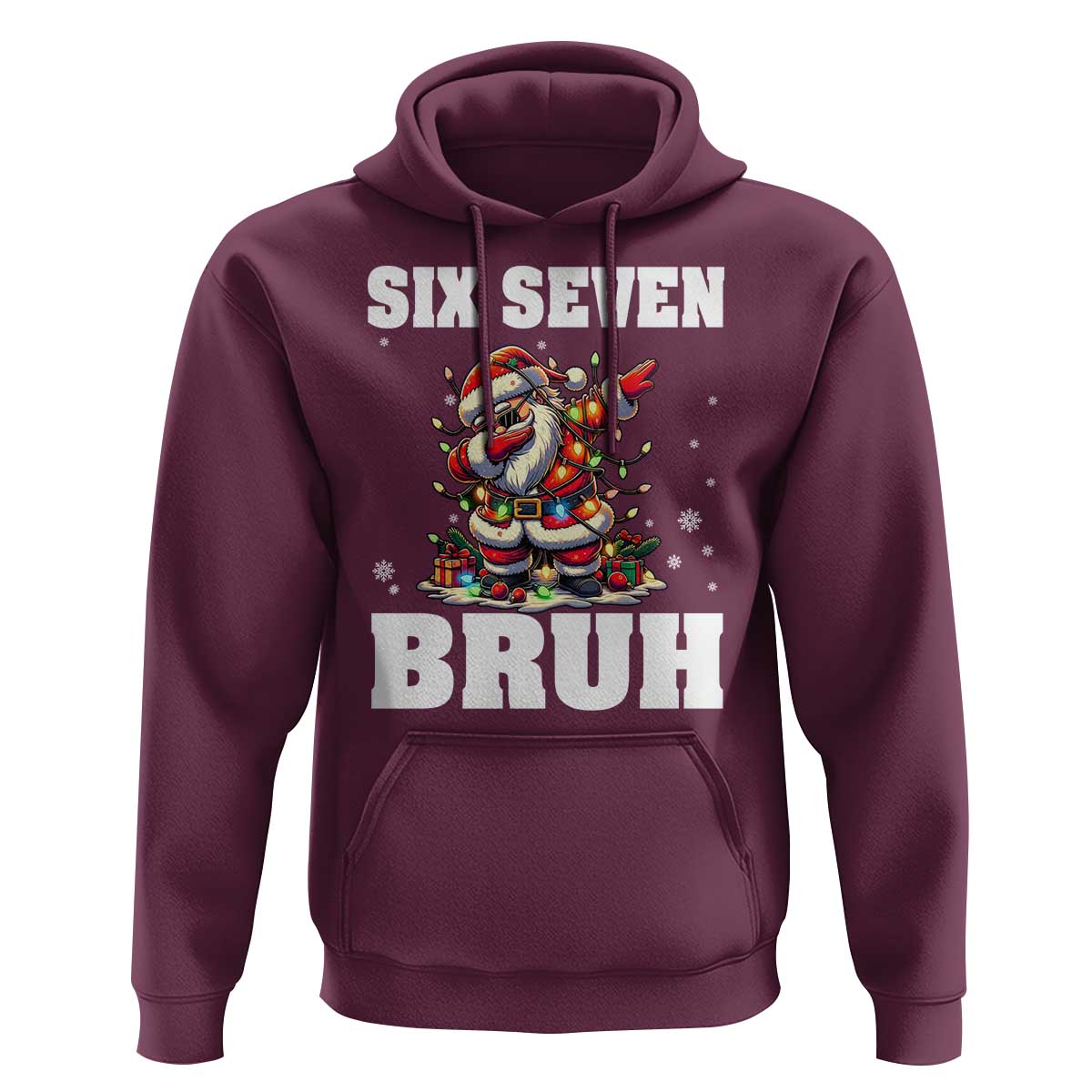 Funny Christmas 67 Six Seven Bruh Hoodie Dabbing Santa - Wonder Print Shop