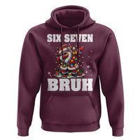Funny Christmas 67 Six Seven Bruh Hoodie Dabbing Santa - Wonder Print Shop