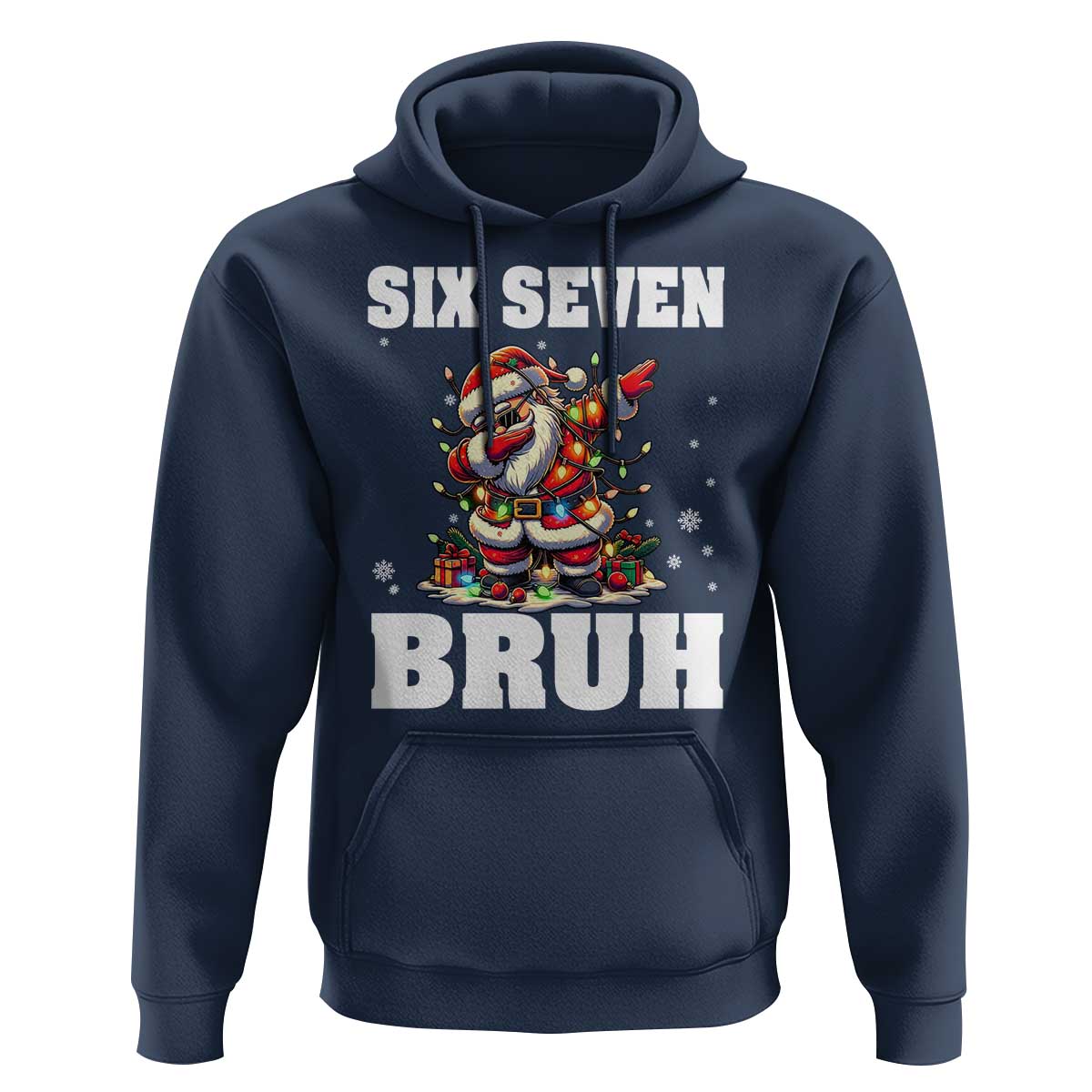 Funny Christmas 67 Six Seven Bruh Hoodie Dabbing Santa - Wonder Print Shop