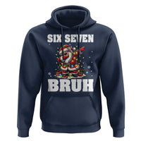 Funny Christmas 67 Six Seven Bruh Hoodie Dabbing Santa - Wonder Print Shop