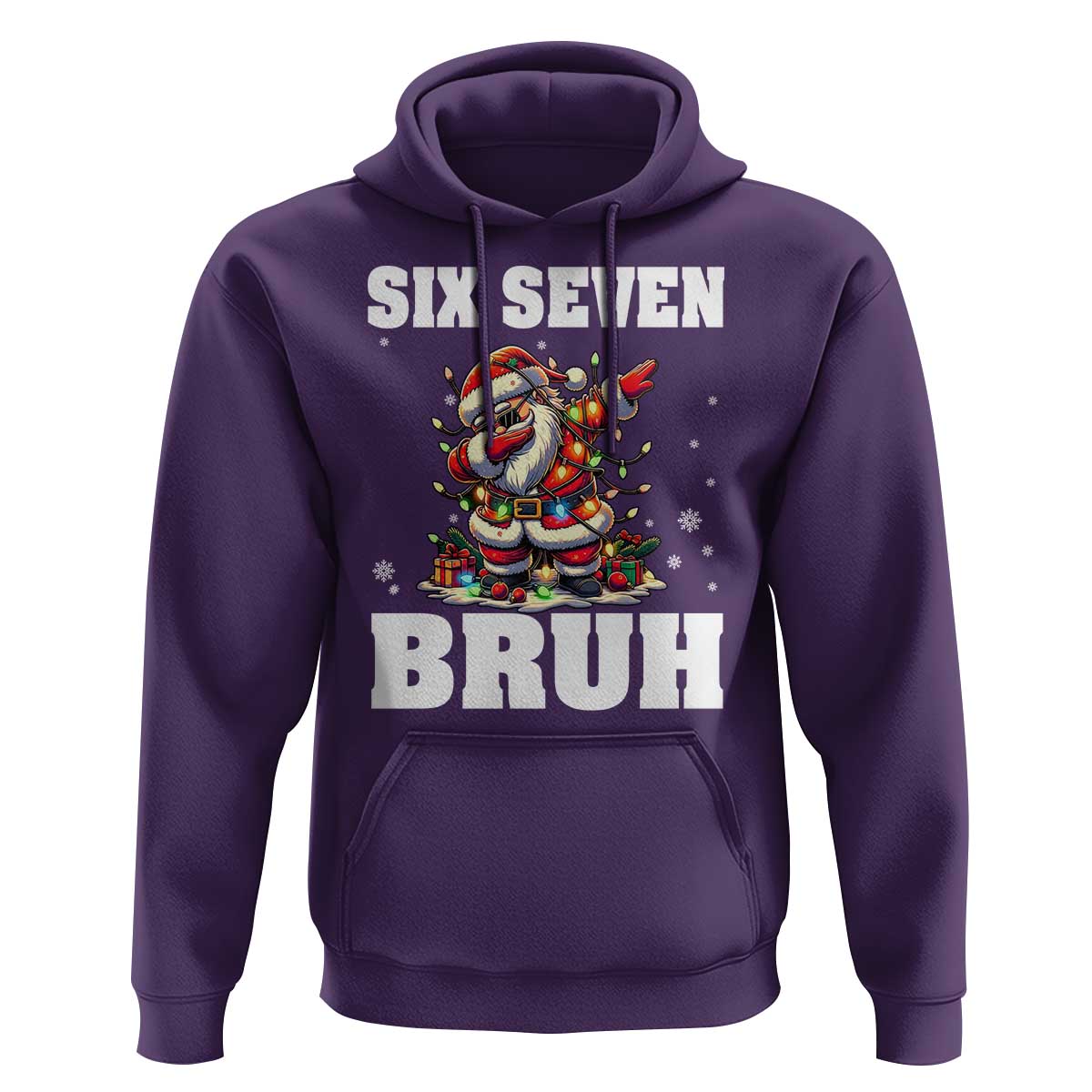 Funny Christmas 67 Six Seven Bruh Hoodie Dabbing Santa - Wonder Print Shop
