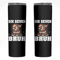 Funny Christmas 67 Six Seven Bruh Skinny Tumbler Dabbing Santa - Wonder Print Shop