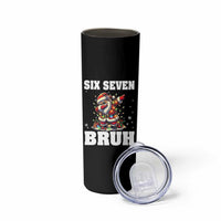 Funny Christmas 67 Six Seven Bruh Skinny Tumbler Dabbing Santa - Wonder Print Shop