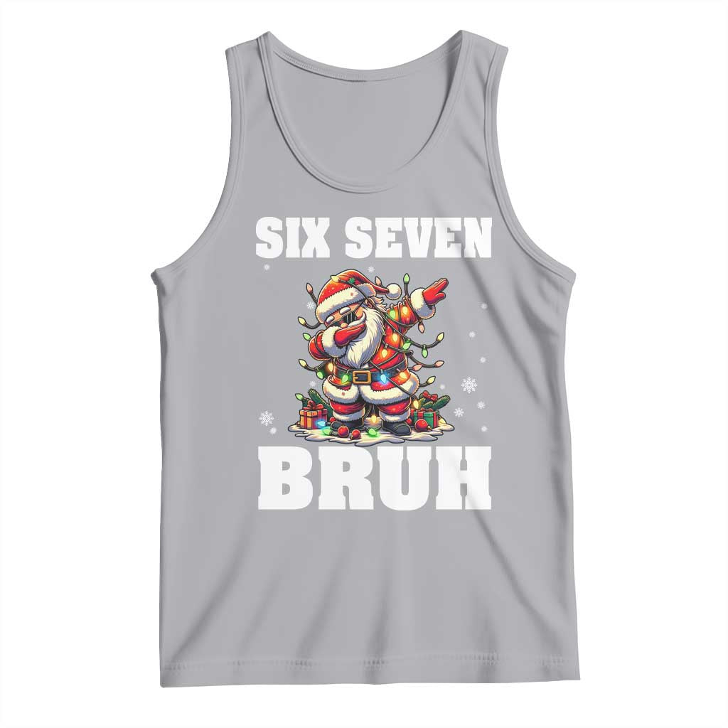 Funny Christmas 67 Six Seven Bruh Tank Top Dabbing Santa - Wonder Print Shop