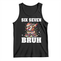 Funny Christmas 67 Six Seven Bruh Tank Top Dabbing Santa - Wonder Print Shop