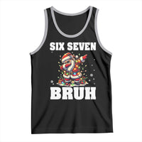 Funny Christmas 67 Six Seven Bruh Tank Top Dabbing Santa - Wonder Print Shop