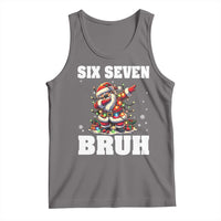 Funny Christmas 67 Six Seven Bruh Tank Top Dabbing Santa - Wonder Print Shop