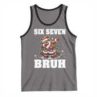 Funny Christmas 67 Six Seven Bruh Tank Top Dabbing Santa - Wonder Print Shop