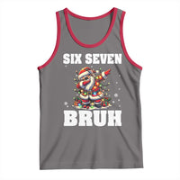 Funny Christmas 67 Six Seven Bruh Tank Top Dabbing Santa - Wonder Print Shop