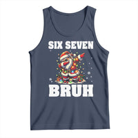Funny Christmas 67 Six Seven Bruh Tank Top Dabbing Santa - Wonder Print Shop
