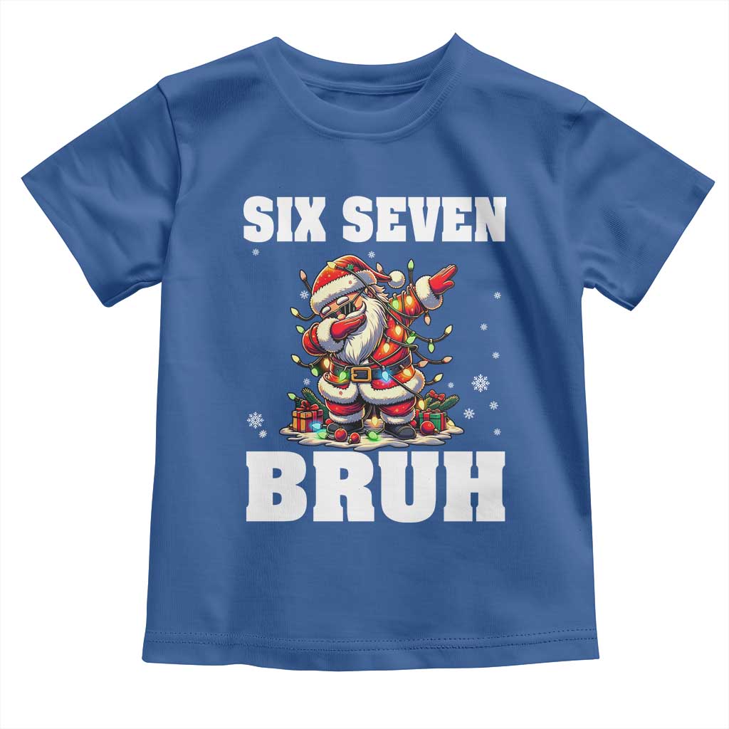 Funny Christmas 67 Six Seven Bruh Toddler T Shirt Dabbing Santa - Wonder Print Shop
