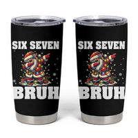 Funny Christmas 67 Six Seven Bruh Tumbler Cup Dabbing Santa - Wonder Print Shop