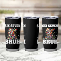 Funny Christmas 67 Six Seven Bruh Tumbler Cup Dabbing Santa - Wonder Print Shop