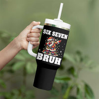 Funny Christmas 67 Six Seven Bruh Tumbler With Handle Dabbing Santa - Wonder Print Shop