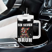 Funny Christmas 67 Six Seven Bruh Tumbler With Handle Dabbing Santa - Wonder Print Shop