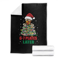 Funny 67 Christmas Throw Blanket 6 7 Plates Later Xmas Dinner Turkey - Wonder Print Shop
