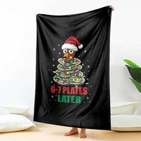 Funny 67 Christmas Throw Blanket 6 7 Plates Later Xmas Dinner Turkey - Wonder Print Shop