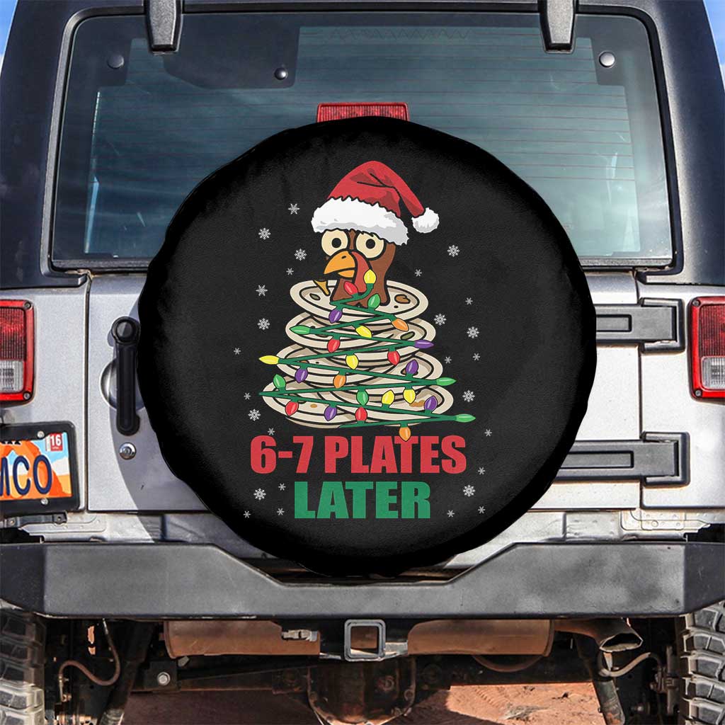 Funny 67 Christmas Spare Tire Cover 6 7 Plates Later Xmas Dinner Turkey - Wonder Print Shop