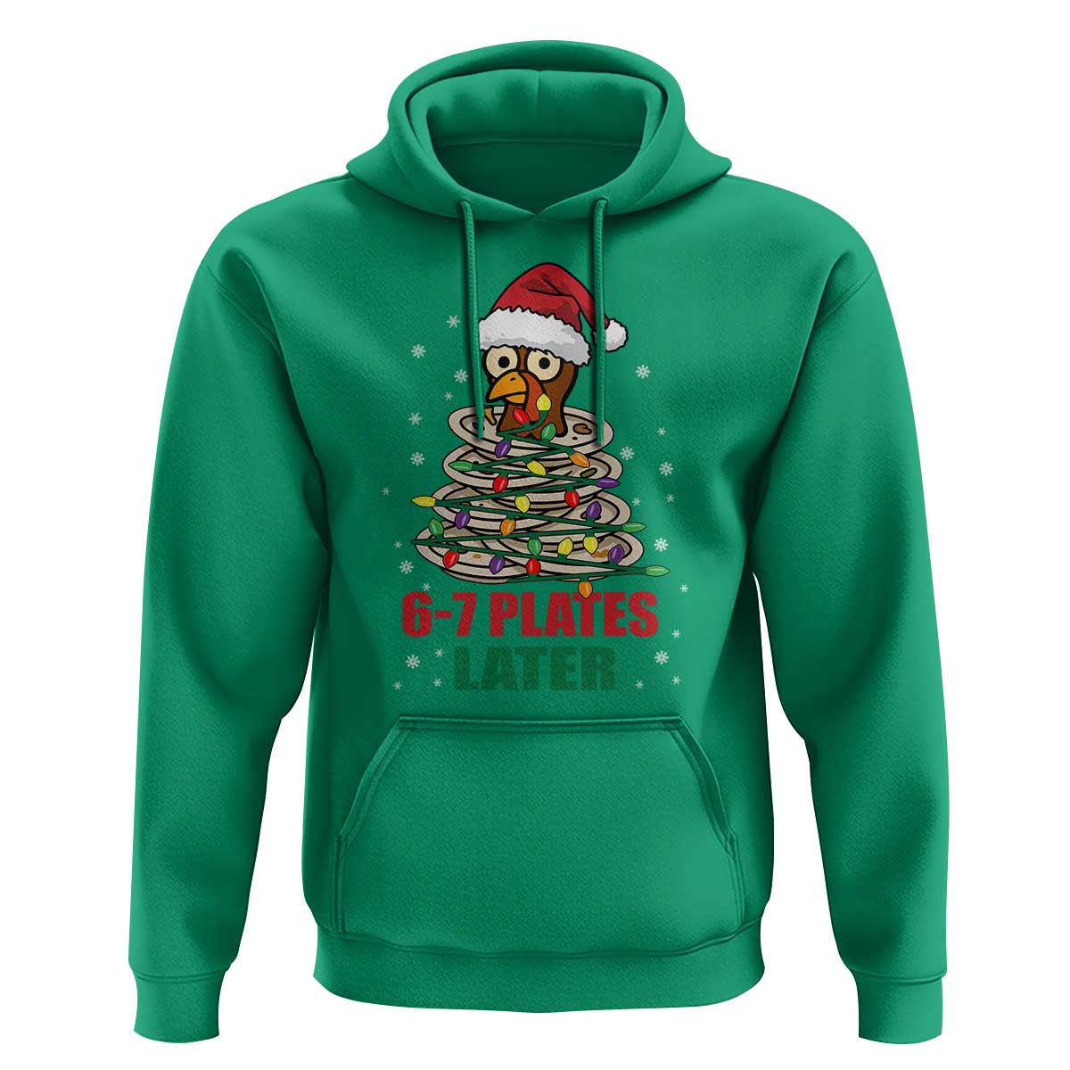 Funny 67 Christmas Hoodie 6 7 Plates Later Xmas Dinner Turkey - Wonder Print Shop