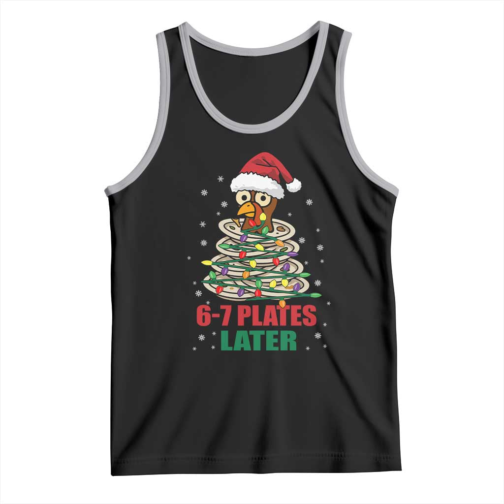 Funny 67 Christmas Tank Top 6 7 Plates Later Xmas Dinner Turkey - Wonder Print Shop