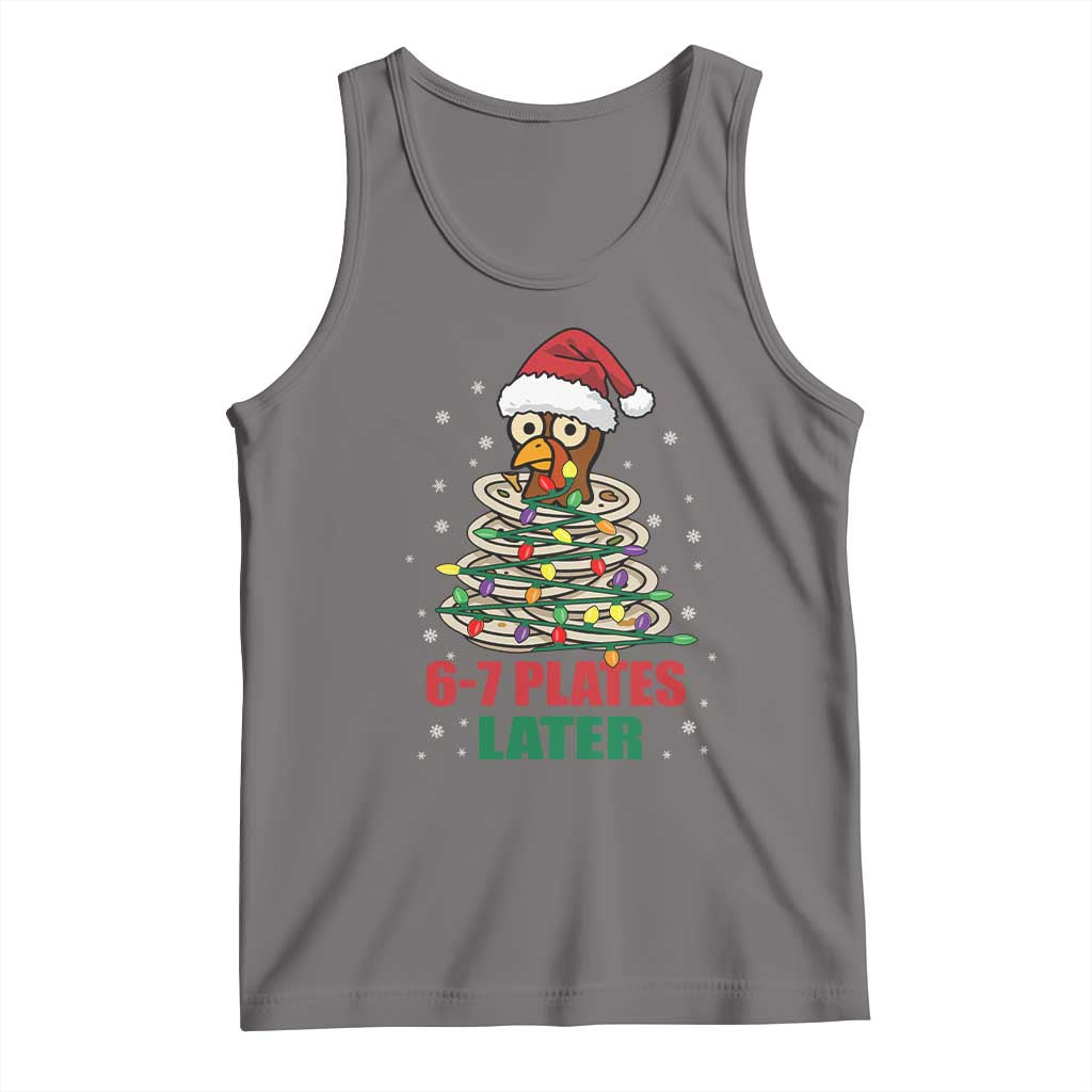 Funny 67 Christmas Tank Top 6 7 Plates Later Xmas Dinner Turkey - Wonder Print Shop
