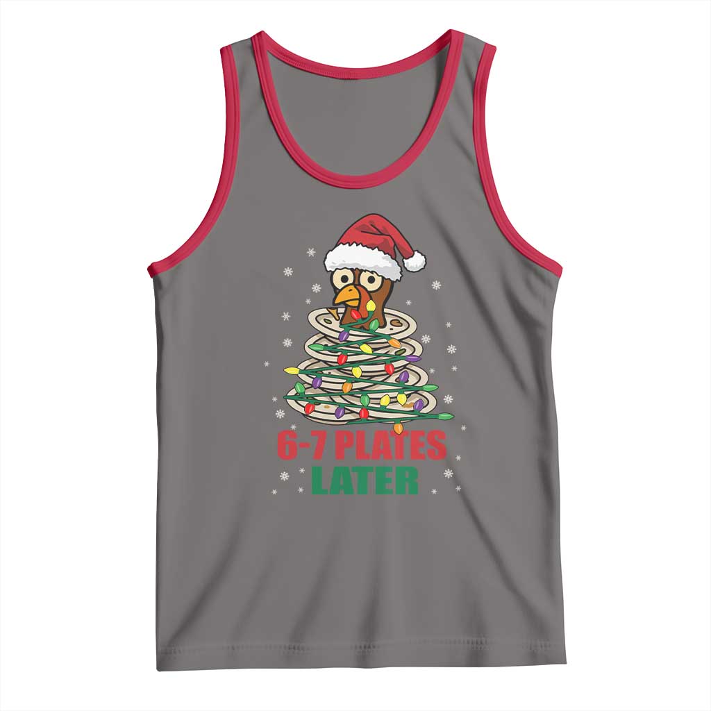 Funny 67 Christmas Tank Top 6 7 Plates Later Xmas Dinner Turkey - Wonder Print Shop