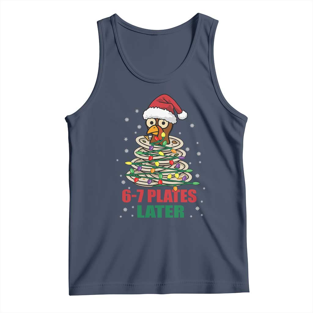 Funny 67 Christmas Tank Top 6 7 Plates Later Xmas Dinner Turkey - Wonder Print Shop