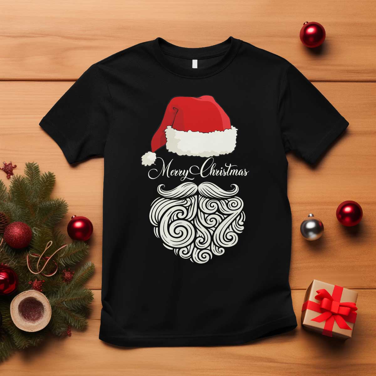 6 7 Xmas 67 Santa Six Seven Meme Merry Christmas T Shirt - Wonder Print Shop