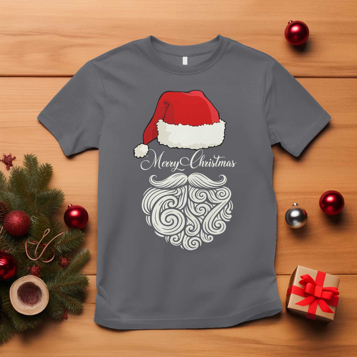 6 7 Xmas 67 Santa Six Seven Meme Merry Christmas T Shirt - Wonder Print Shop