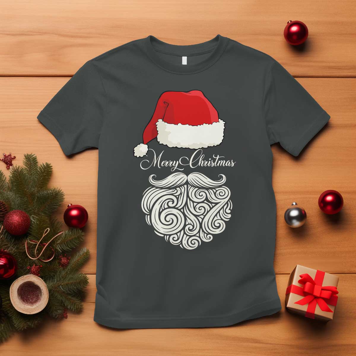 6 7 Xmas 67 Santa Six Seven Meme Merry Christmas T Shirt - Wonder Print Shop