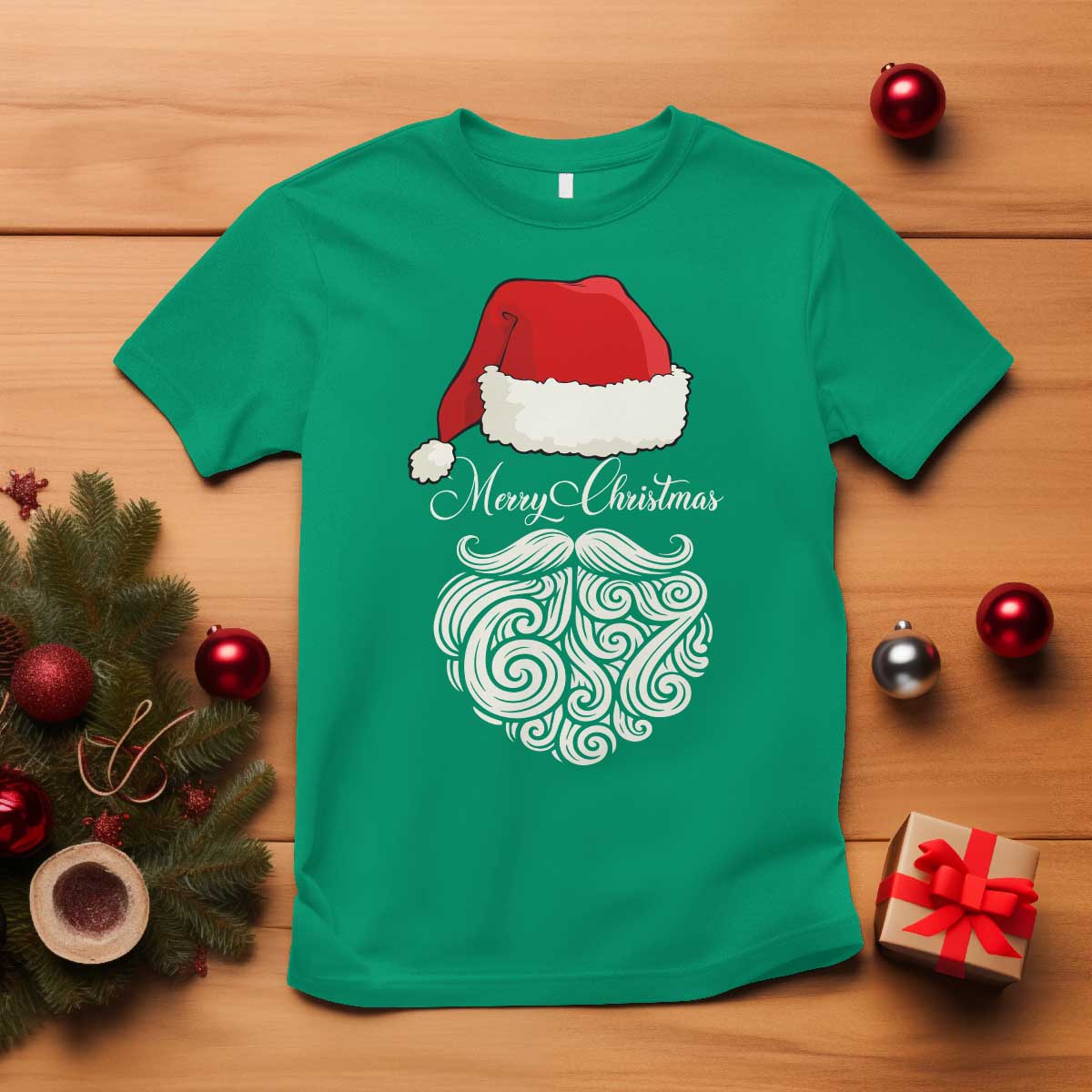 6 7 Xmas 67 Santa Six Seven Meme Merry Christmas T Shirt - Wonder Print Shop